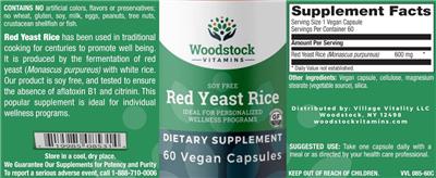 Red Yeast Rice label