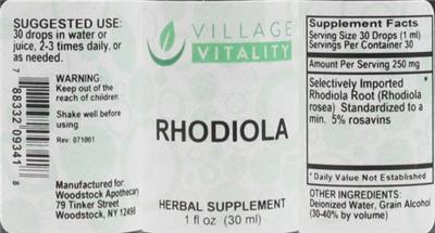 Rhodiola label