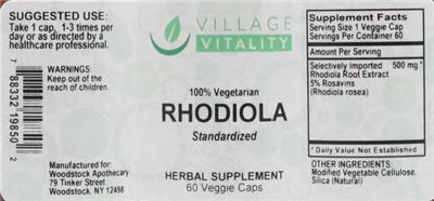 Rhodiola label