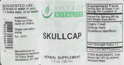 Skullcap label