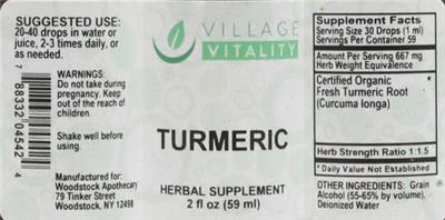 Turmeric label