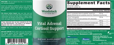 Vital Adrenal Cortisol Support label
