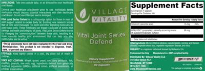Vital Joint Series Defend label