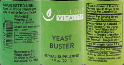 Yeast Buster label