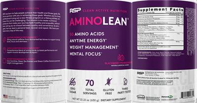 AminoLean Blackberry Pomegranate label