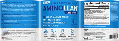 AminoLean Blue Raspberry label