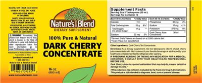 Dark Cherry Concentrate label