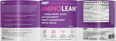 AminoLean Vegan Acai label