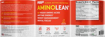 AminoLean Vegan Mango label