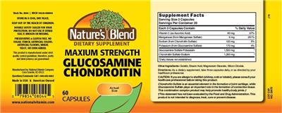 Maximum Strength Glucosamine Chondroitin label