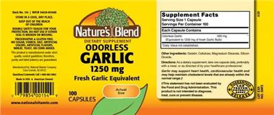 Odorless Garlic label