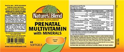 Prenatal Multivitamin with Minerals label