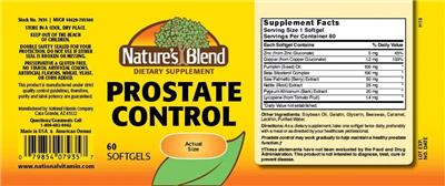 Prostate Control label