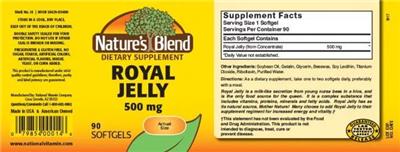 Royal Jelly 500 mg label