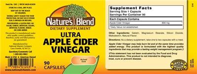 Ultra Apple Cider Vinegar label