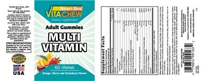Adult Gummies Multi Vitamin label