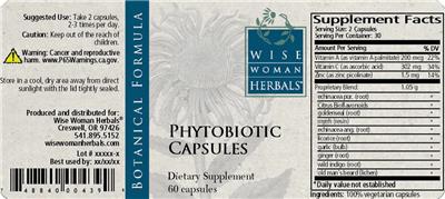 Phytobiotic Capsules label