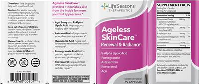 Ageless Skin Care label