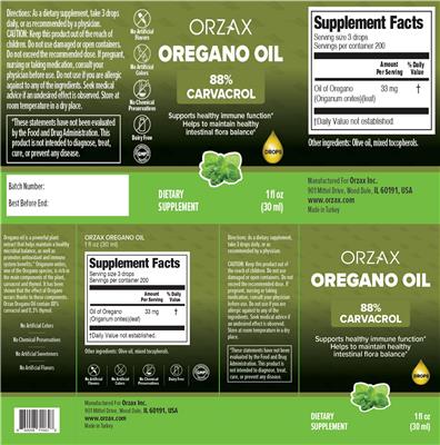 Oregano Oil Drops label