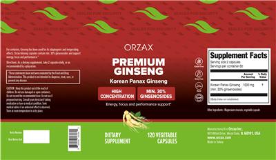 Premium Ginseng label