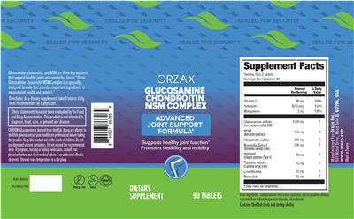 Glucosamine Chondroitin MSM Complex label