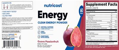 Energy Guava Passionfruit label