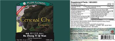 Central Chi Teapills label
