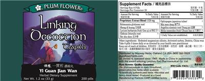 Linking Decoction Teapills label