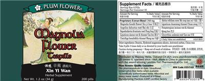 Magnolia Flower Teapills label