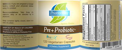 Pre+Probiotic label