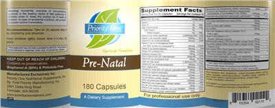 Pre-Natal label