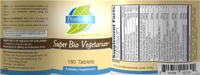 Super Bio Vegetarian label