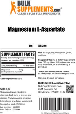 Magnesium L-Aspartate label