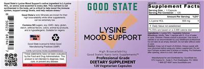 Lysine Mood Support label