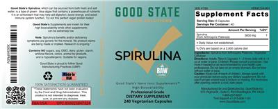 Spirulina label