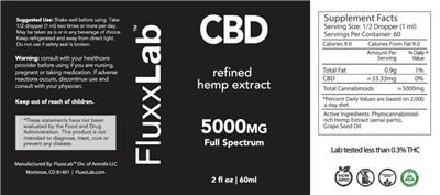CBD 5000 mg Full Spectrum label