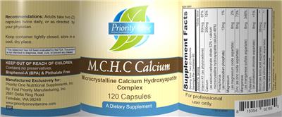 M.C.H.C Calcium label