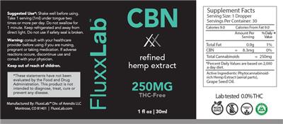 CBN 250 mg THC-Free label