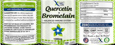 Quercetin + Bromelain label