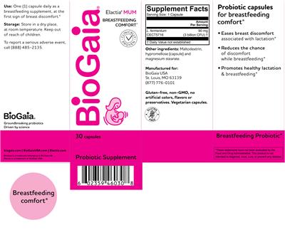 Elactia Mum label