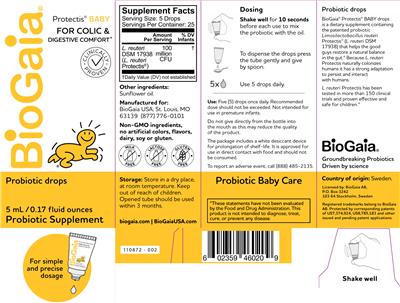 Protectis Baby Drops label
