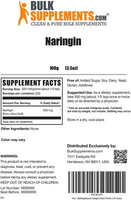 Naringin label