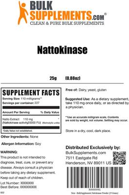 Nattokinase label