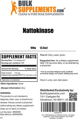 Nattokinase label