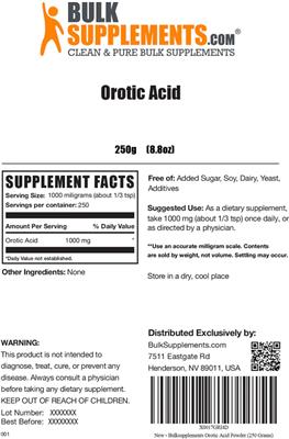 Orotic Acid label
