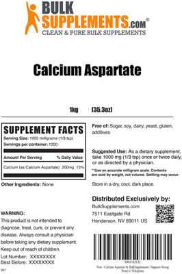 Calcium Aspartate label