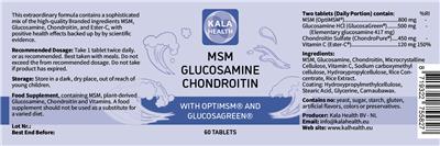 MSM Glucosamine Chondroitin label