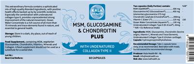 MSM, Glucosamine & Chondroitin Plus label