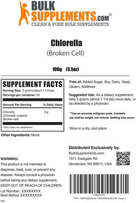 Chlorella (Broken Cell) label