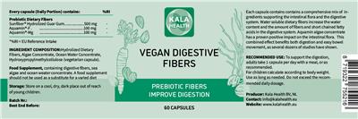 Vegan Digestive Fibers label